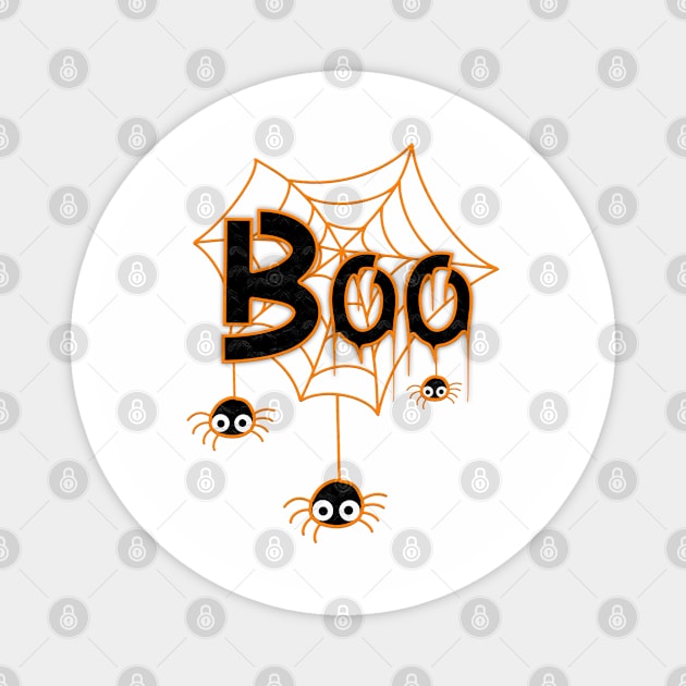 Boo Spider Web Magnet by Db Printed